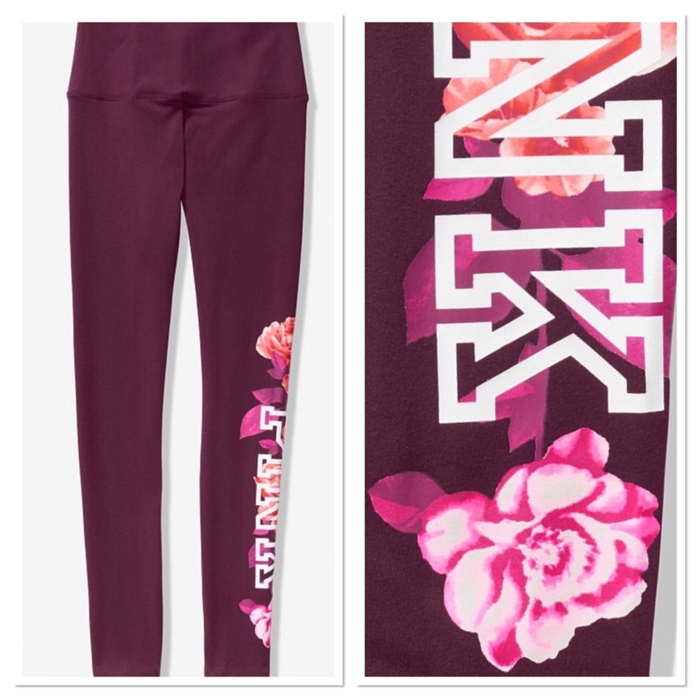NWT VS PINK FLORAL LEGGINGS